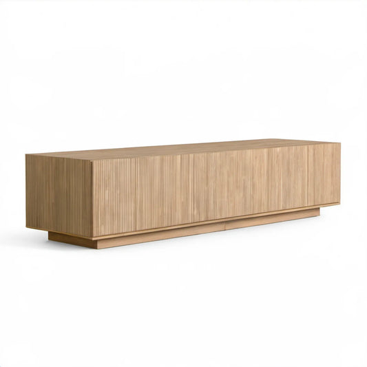 Prostokątna szafka dębowa 180 x 40 x 55 cm z MDF i fornirem dębowym
